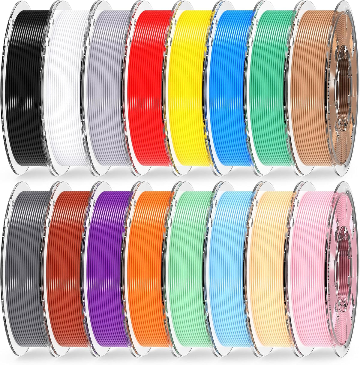 rambery 200gx16 pla+ filament bundle 1.75mm, 16 colors, main product view