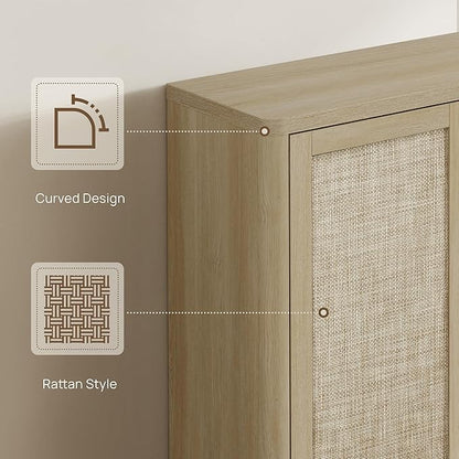 SICOTAS Rattan Shoe Storage Cabinet - Image 8