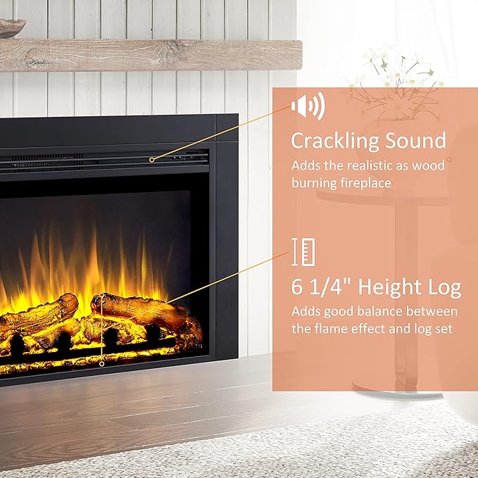 Legend Flame LegendFlame Jaden 32'' W x 25'' H Electric Fireplace Insert - Image 4
