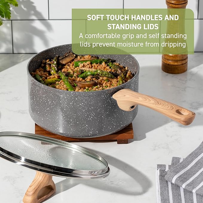 T-fal Revive Ceramic Cookware Sets, Pots and Pans Set Nonstick, Ceramic Non - Image 8