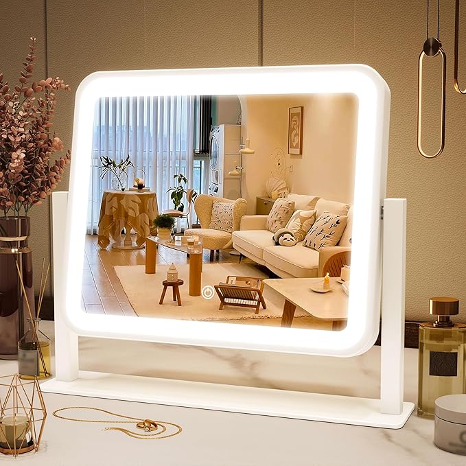 FENNIO Vanity Mirror with Lights 14"×12" Makeup Mirror with Lights, Lighted by FENNIOLEDMIRRORS
