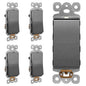 LIDER Minimalist Design Matte Finish Lighted Decorator Switch, Frameless Paddle by LIDER