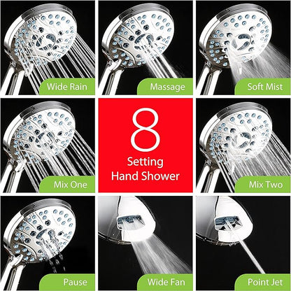 Hotel Spa AquaCare As-Seen-On-TV High Pressure Handheld/Rain 50-mode 3-way - Image 8
