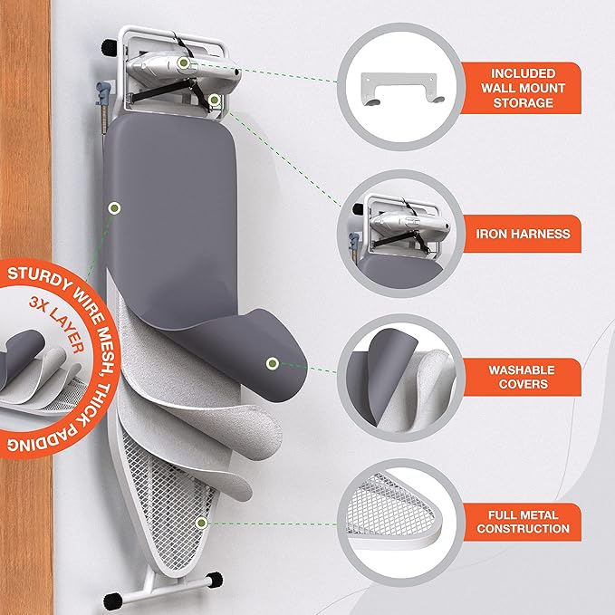 Xabitat Full Size Ironing Board 57" X 15" - Image 4