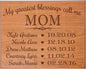Gifts for Mom Birthday Gifts for her from Daughter Personalized with Children's Names with Special Dates My Greatest Blessings Call me Mom (12x15, Cherry Veneer)
