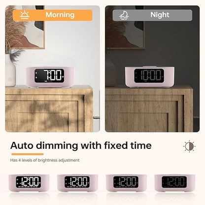 JALL Fabric Alarm Clock for Bedroom, - Image 7