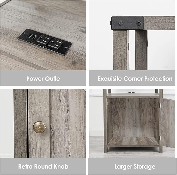 HOSEOKA Farmhouse Nightstand - Image 7