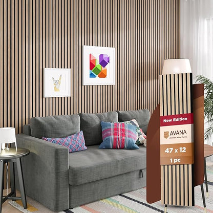 Avana Acoustic Wood Wall Panels – 47.2 X 12.6 Inch White Oak Acoustic Panels 1 by AvanaHome