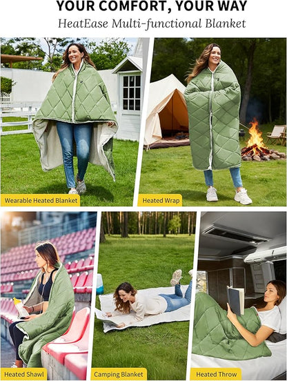 Heated Blanket Battery Operated, 12V Portable Wearable Heated Shawl Poncho - Image 6