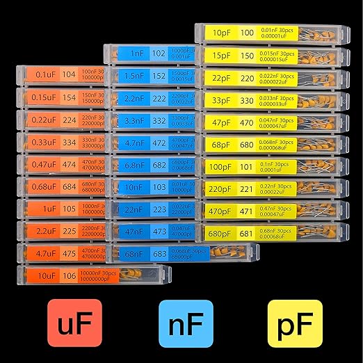EEEEE 30 Value 900 pcs Multilayer Monolithic Ceramic Capacitor Assortment kit - Image 3
