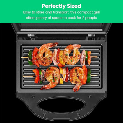 Chefman Portable Compact Grill, Dual Use Panini Press, Sandwich Maker, Electric - Image 4