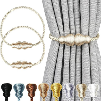 Nieffeiy Magnetic Curtain Tiebacks Outdoor Curtain Tie Backs Rope Decorative by CurtianTiebacks