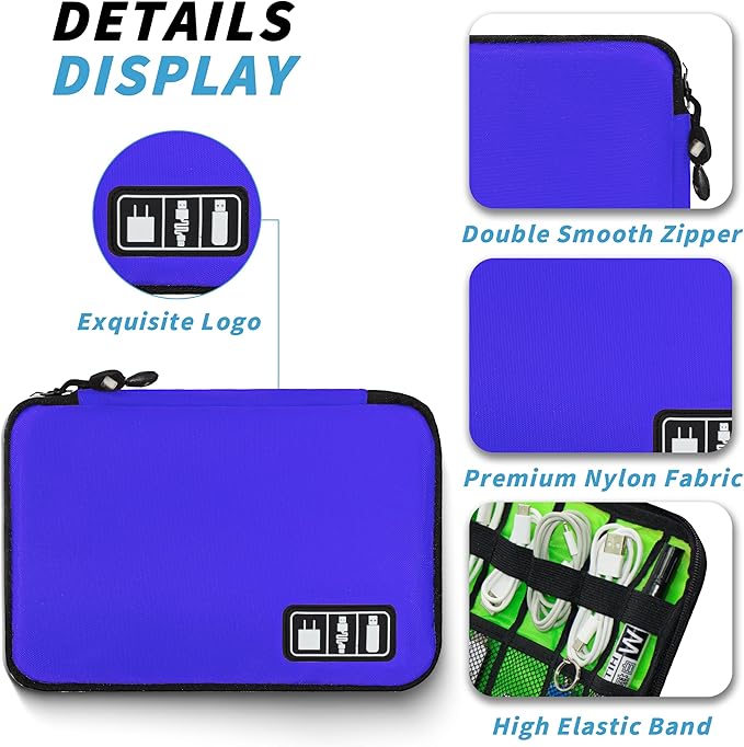 Electronics Organizer, Travel Cord Organizer Pouch, Portable Cable Organizer - Image 2