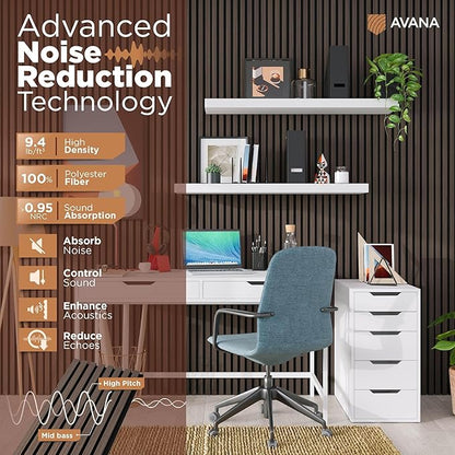 Avana Acoustic Wood Wall Panels – 47.2 x 12.6 Inch Dark Walnut Oak Acoustic - Image 5