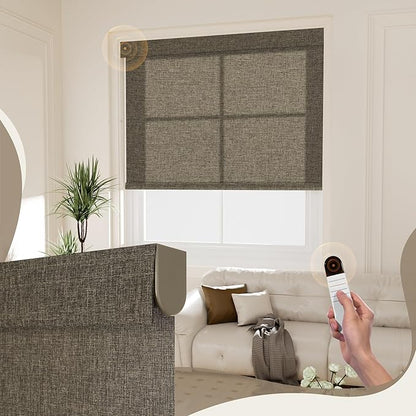 Boolegon Motorized Light Filtering Roller Blinds by Boolegon