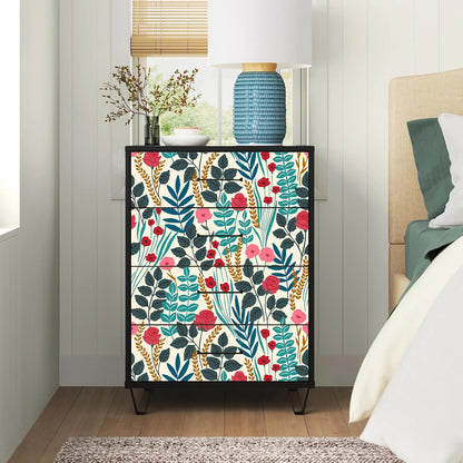 Floralplus Boho Wallpaper Peel and Stick Floral Wallpaper for Bathroom | Removable Renter Friendly Wallpaper Floral Tropical Leaf Contact Paper for Cabinet Home Decor, 17.5 x 118 in