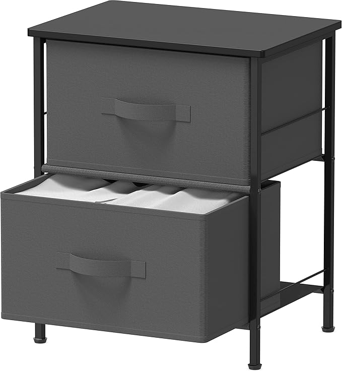 SIMPLE HOUSEWARE 2 Tier Night Stands Dresser - Image 8