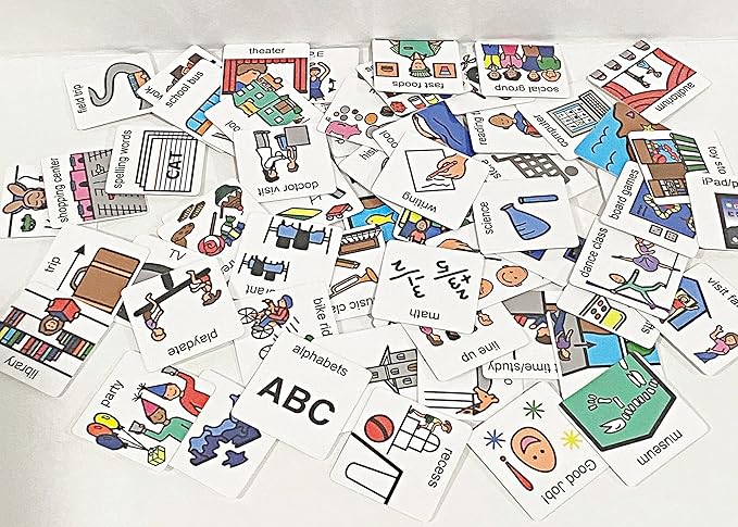 60 Loose Laminate Cards Add Ons -Great Visual Tools by Smile4Autism
