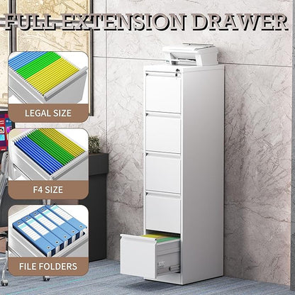 5 Drawer Vertical File Cabinet - Image 6