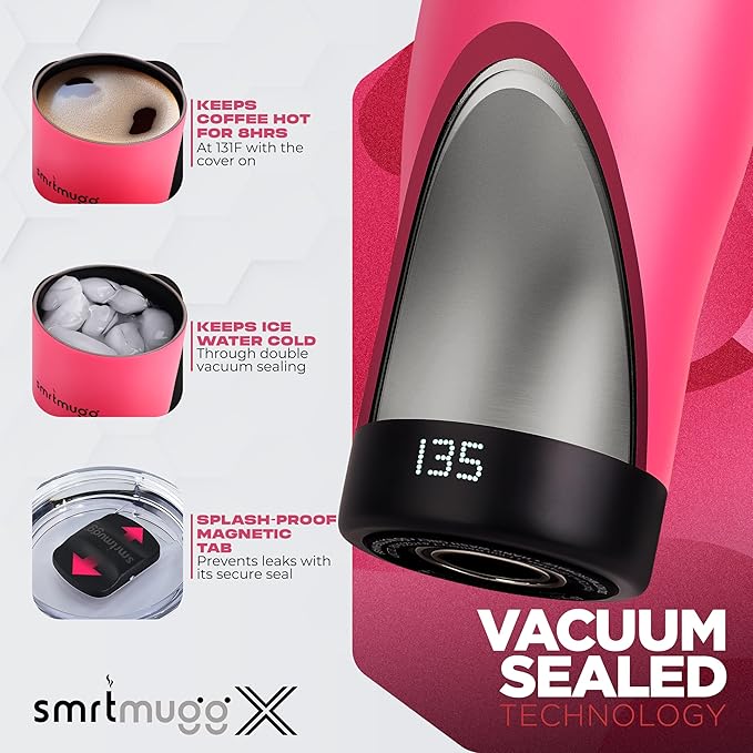 X Heated Coffee Mug 19 oz., 8 Hour Battery Life, Self-Heating, Adjustable Temp - Image 4