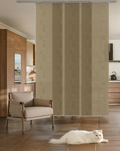 Panel Blinds Semi-Sheer 45.8"-86" x 96", Yucca | Semi-Sheer Panel Track Blinds for Room Dividers, Sliding Glass and Closet Doors with Adjustable Track, Trimmable to 96"