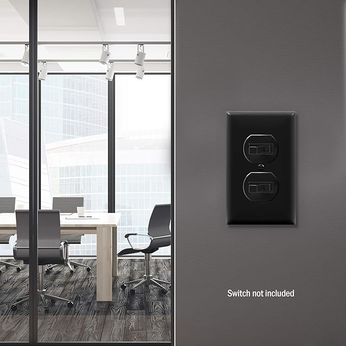 ENERLITES Duplex Receptacle Outlet Wall Plate, Size 1-Gang 4.50" x 2.76" - Image 4