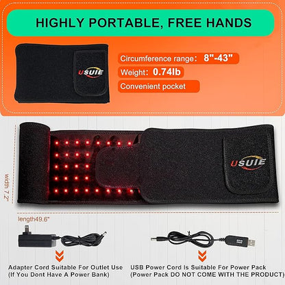 USUIE Red Light Therapy Belt, Infrared Light Therapy Wrap Red Light Therapy - Image 6