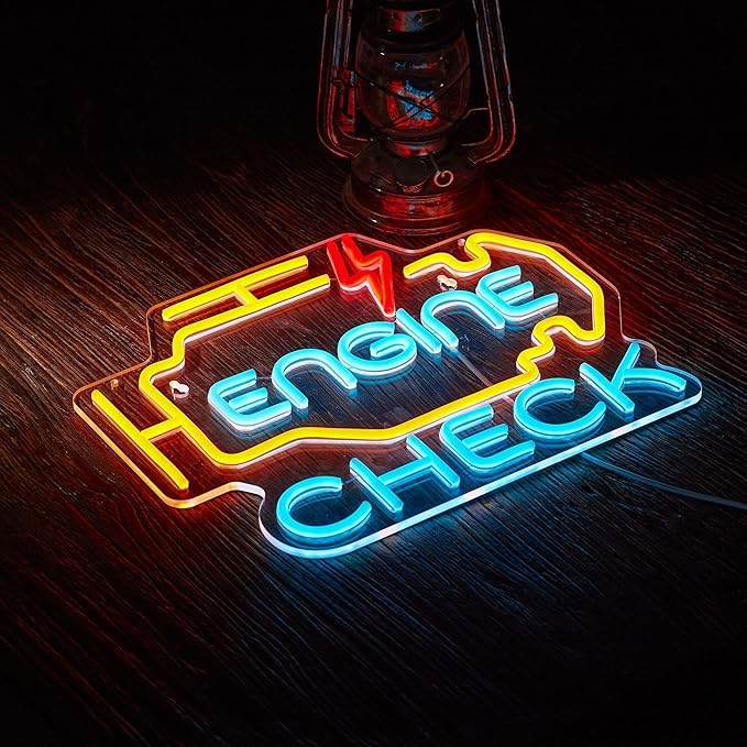 Check Engine Neon Sign for Garage Wall Decor Check Engine Neon Signs Car Auto - Image 6