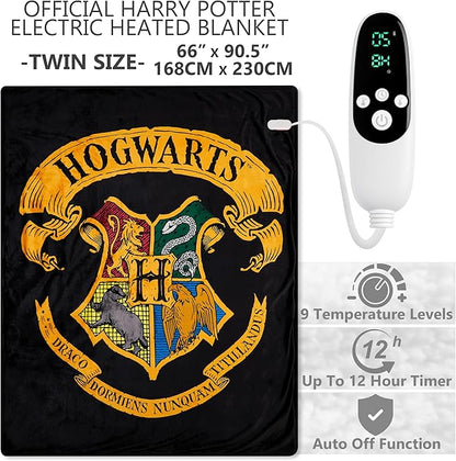 Harry Potter Gifts Heated Blanket Electric, Twin Size Luxurious Fleece Weighted - Image 3