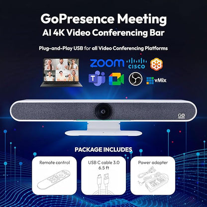 GoPresence 4K Ultra HD Meeting Bar – All-in-One Video Conferencing System - Image 6
