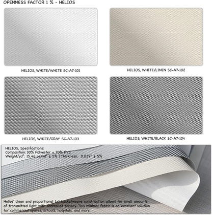 HILADUO Customized Solar Screen Roller Shade Blinds - Image 2