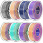 sunlu 3d printer filament bundle, silk filament multicolor, main product view