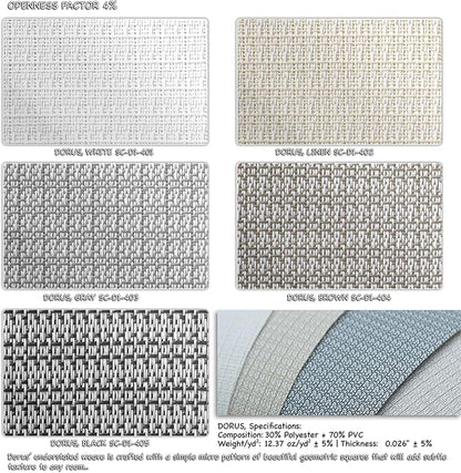 HILADUO Customized Solar Screen Roller Shade Blinds - Image 2