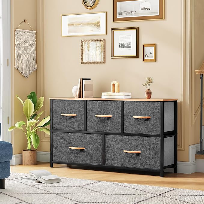 DWVO Dresser for Room with 5 Drawers - Image 4
