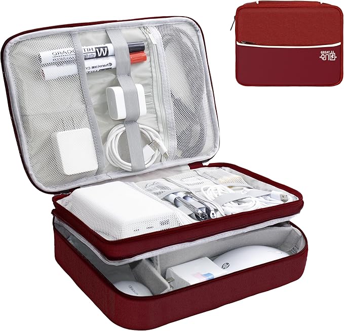Electronics Organizer, Travel Cord Organizer Pouch, Portable Cable Organizer by Miavers