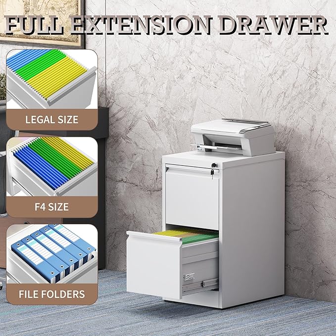 File Cabinet, 2 Drawer File Cabinet - Image 6
