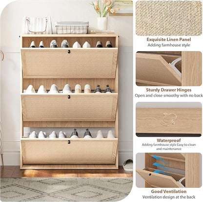 AVZEAR Narrow Shoe Storage Cabinet - Image 3
