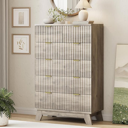 Xixini Fluted Dresser for Bedroom by Xixini