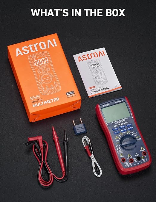 AstroAI Digital Multimeter and Analyzer TRMS 6000 Counts Volt Meter Ohmmeter - Image 8