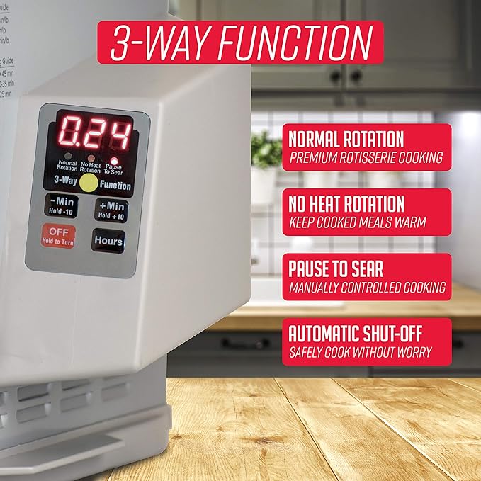 Ronco Digital Rotisserie Oven, Platinum Digital Design, Large Capacity - Image 5
