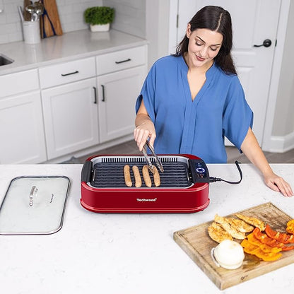 Indoor Smokeless Grill, Techwood 1500W Electric BBQ Grill - Image 7