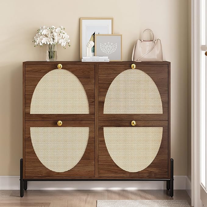 IRONCK Rattan Shoe Cabinet Storage - Image 4