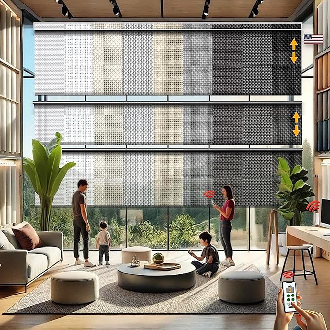 HILADUO Customized Solar Screen Roller Shade Blinds by HILADUOWindowshadefabricsmeetingallresidentialandsomesmallcommercialwindowcoveringsmarketneeds