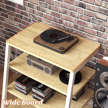 Besiost AV Media Stand with Outlets, Media Console with LED Lights, Stereo - Image 5