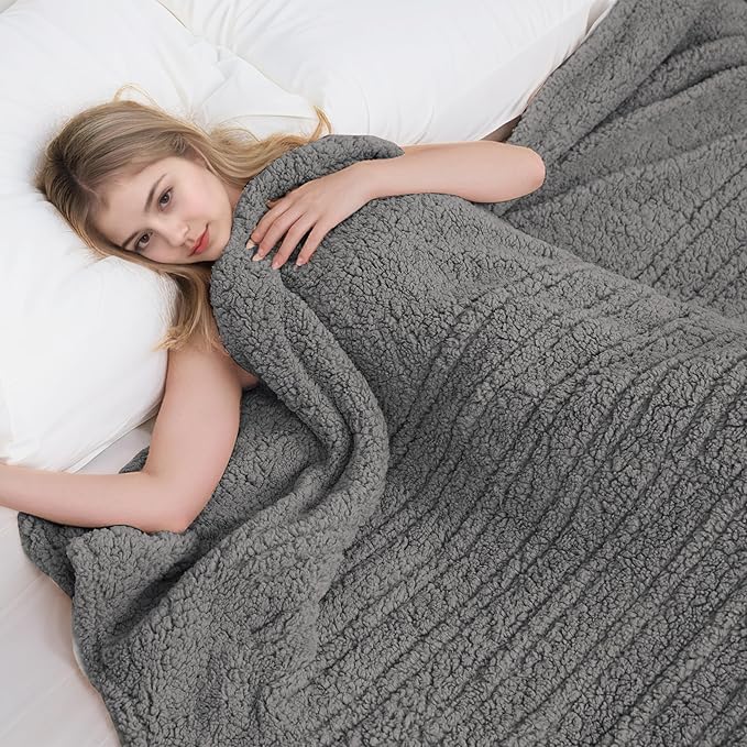 Electric Heated Blanket Throw Size 50"×60" by EydnaEletcricBlanket