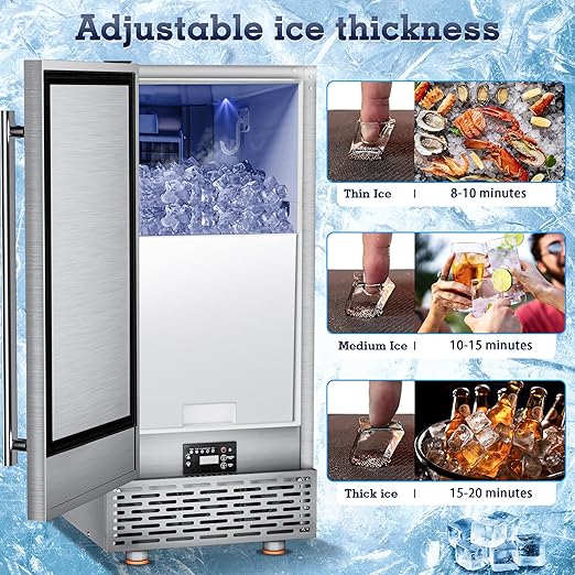 Ice Maker Commercial Under Counter Ice Maker Machine 88Lbs/Day - Image 7