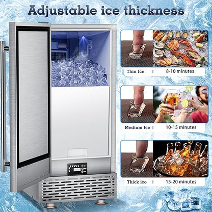 Ice Maker Commercial Under Counter Ice Maker Machine 88Lbs/Day - Image 7