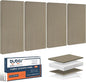 BUBOS 4 PCS Fabric Acoustic Panels, 23.6''x11.8''x2'' Sound Proof Panels by BUBOS