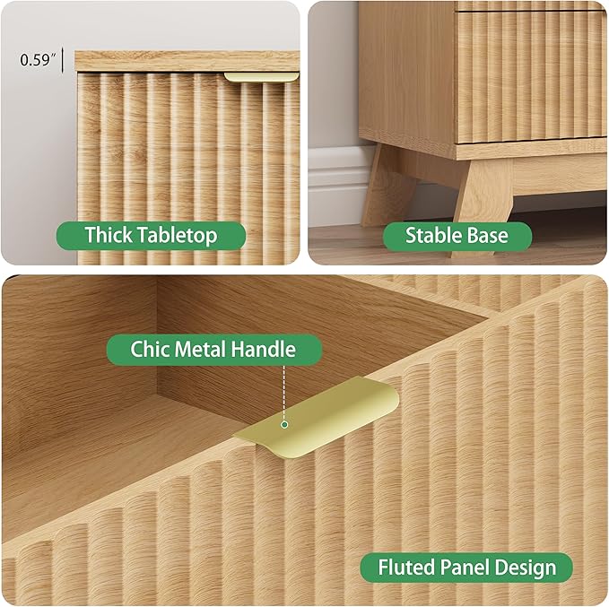 Fluted Dresser for Bedroom - Image 6