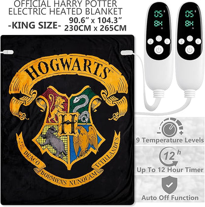 Harry Potter Gifts Heated Blanket Electric, King Size Luxurious Soft Fleece - Image 2